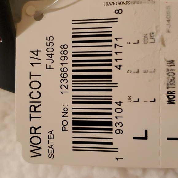 Reebok Men's Workout 1/4 zip pullover shirt. NWT size Large seatea color - Picture 10 of 10